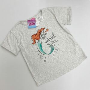 1点のみ新品14131 アリエルグレーゆったり半袖Tシャツ150㎝ 半袖ラグランＴシャツディズニープリンセス女の子キッズジュニア通学パジャマ