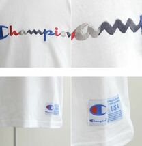 1点のみ新品14089 champion チャンピオン110cm 紺ネイビーカラフルロゴ半袖Tシャツお出かけ着着替え通園通学男女兼用ユニセックスT-SHIRT_画像4