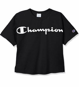新品13909 チャンピオンchampion 110cm 黒ブラックドロップショルダー　半袖Tシャツ　ワイドシルエット　ガールズ　ボーイズ