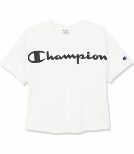 新品13899 チャンピオンchampion 100cm 白ホワイト　ドロップショルダー　半袖Tシャツ　ワイドシルエット　ガールズ　ボーイズ