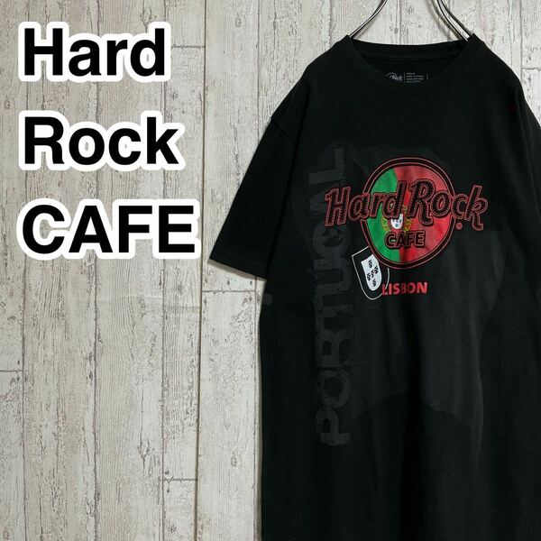 ☆送料無料☆ Hard Rock CAFE ハードロックカフェ プリントTシャツ Mサイズ Portugal ポルトガル LISBON リスボン