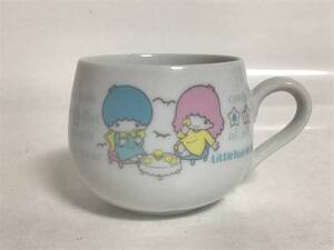 1976 Sanrio [Little Twin Stars|ki Kirara ] mug glass ceramics Showa Retro that time thing fancy miscellaneous goods 