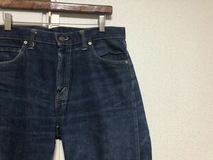 60s濃紺鬼ヒゲ！ヴィンテージ！MADE IN USA Levi's リーバイス805-0217BIG Eデニムパンツ ボタン裏8W34実測W89cmL81cmスレーキスタンプ