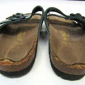 S1020:ドイツ製 Papillio パピリオ BIRKENSTOCK ビルケンシュトック 靴 緑/38/サンダル アリゾナ メンズ レディース アウトドアの画像6