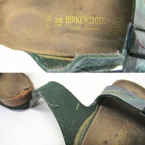S1020:ドイツ製 Papillio パピリオ BIRKENSTOCK ビルケンシュトック 靴 緑/38/サンダル アリゾナ メンズ レディース アウトドアの画像9