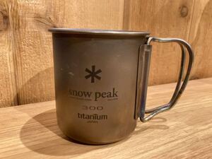 【旧ロゴ】snow peak チタンシングルマグ 300 【希少】 ロゴ スノーピーク マグカップ フォールディング TITANIUM