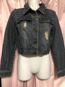 Lizurisa Lizlisa Короткая длина джинсовая куртка обработка M размер внешний