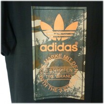 新品◆送料無料●アディダスオリジナルス adidas originals 黒カモ柄シュータンTシャツ(L)　トレフォイル_画像2