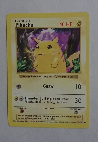 英語版 海外ポケカ 初期 シャドウレス シャドーレス ピカチュウ Pikachu