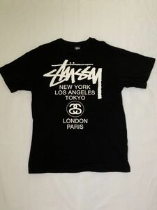 【送料無料】STUSSY ステューシー　Tシャツ　ブラック　サイズS 着丈約62cm 身幅約48cm
