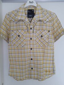 【送料無料】G-Star RAW ジースターロゥ DEVIL CHECK SHIRT 半袖シャツ 美品 サイズM