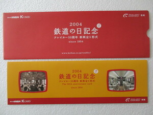 ＜１3＞a 京阪電車 スルッとKANSAI Ｋ CARD 京阪Ｋカード5枚セット　2004 鉄道の日記念　テレビカー50周年 車両全5形式　since 1954