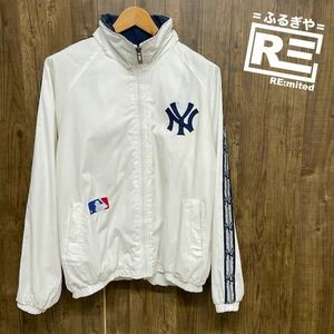 MLB Yankees ヤンキース ナイロンジャケット ホワイト 野球 ブルゾン ワンポイント ロゴ