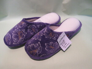JAVERFLEX REF11-75521 NO35-521 COL VIOLET SIZE39/40 MADE IN FRANCE 靴スリッパ　未使用　送料落札者様負担着払い