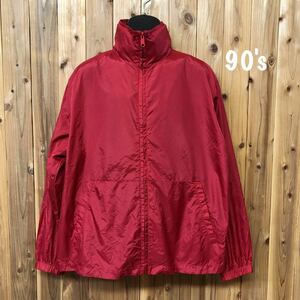 90's／Eddie Bauer エディーバウアー メンズM 長袖 ナイロンジャケット マウンテンパーカー ジップアップ 薄地 アウトドア ビンテージ古着