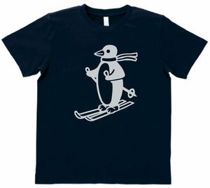 おもしろ　Tシャツ　ペンギン　ネイビー　MLサイズ　送料無料　ｈ920
