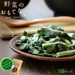 乾燥ほうれん草6g×5袋セット(野菜のおもてなし)無添加 無着色 具材など使い方イロイロ。 乾燥野菜 国産やさい使用。【メール便対応】