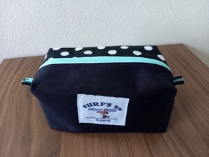 SNOOPY ワッペン付き③ BOXポーチ