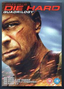 4DVDセット「Die Hard Quadrilogy（ダイ・ハード：4部作）」EU盤 PAL リージョン2 美品（国内向けDVDプレイヤーで再生不可のはず）