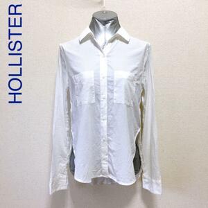 HOLLISTER 白 長袖シャツ 綿100%