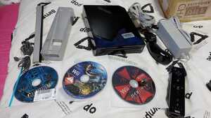【人気】Nintendo Wii クロ 本体 Wiiリモコン ソフト3本セット