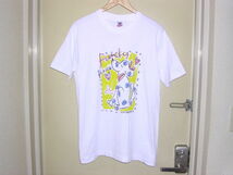 90s USA製 FRUIT OF THE LOOM イラスト アート エロ Tシャツ M 白 vintage old_画像7