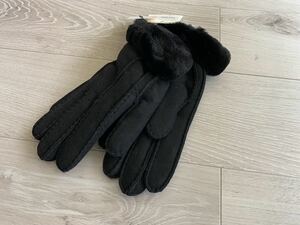  regular goods & new goods UGG suede genuine article fur gloves Black M