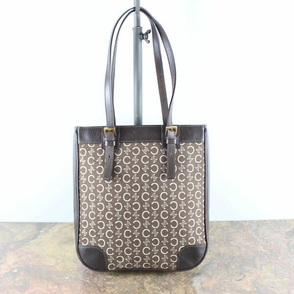 OLD CELINE MACADAM PATTERNED LEATHER TOTE BAG MADE IN ITALY/オールドセリーヌマカダム柄レザートートバッグ