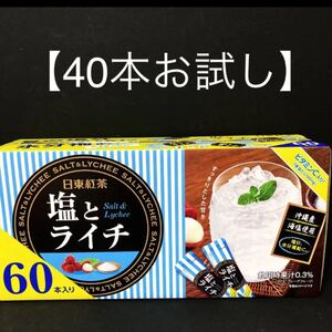 【お試し用】水分補給に 日東紅茶 塩とライチ 40本