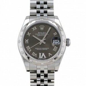Rolex ROLEX Datejust 178344G Бронзовый Рим (VI Diamond) Циферблат Новые часы унисекс, Датаюст, для женщин, Тело