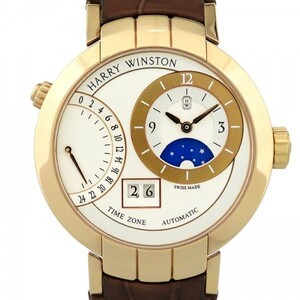 ハリー・ウィンストン HARRY WINSTON プルミエール エキセンター タイムゾーン PRNATZ41RR001 シルバー文字盤 新品 腕時計 メンズ