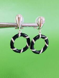  earrings onyx K18 K14