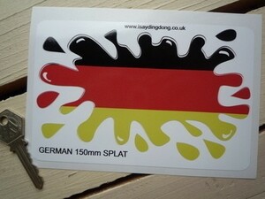 ◆送料無料◆ 海外 国旗 Germany Flag Splat フラッグ ドイツ 145mm ステッカー