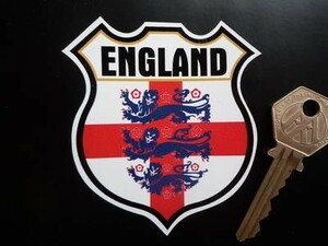 ◆送料無料◆ 海外 国旗 England Three Lions ライオン イングランド 70mm ステッカー