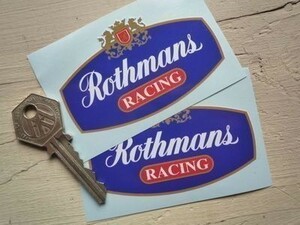◆送料無料◆ 海外 ロスマンズ レーシング Rothmans RACING 100mm 2枚セット ステッカー