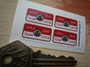 ◆送料無料◆ 海外 ロータス Gold Leaf Team LOTUS 25mm 4枚セット ステッカー