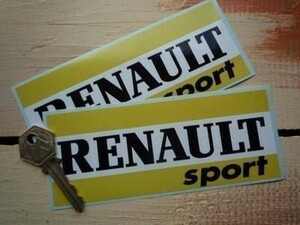 ◆送料無料◆ 海外 ルノー スポール Renault Sport 150mm 2枚セット ステッカー