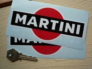 ◆送料無料◆ 海外 マルティーニ Black 155mm 2枚セット ステッカー デカール シール