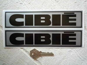 ◆送料無料◆ 海外 シビエ Cibie Black & Silver 200mm 2枚セット ステッカー