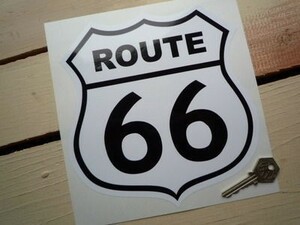 ◆送料無料◆ 海外 Route 66 Black & White ルート 195mm ステッカー