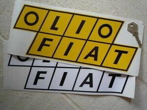 ◆送料無料◆ 海外 Olio Fiat オリオフィアット Black & white 150mm ステッカー