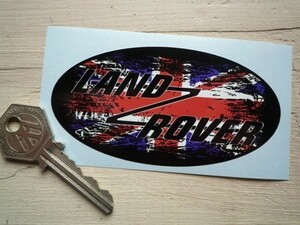 ◆送料無料◆ 海外 Land Rover Union Jack Fade To Black ランドローバー 100mm ステッカー