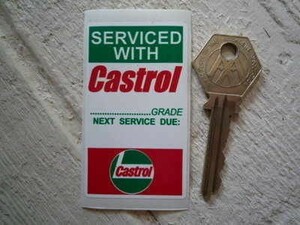 ◆送料無料◆ 海外 Castrol 'Serviced With' Service カストロール 40mm ステッカー