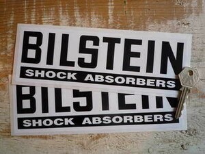 ◆送料無料◆ 海外 Bilstein Shock Absorbers Black & White ビルシュタイン 255mm 2枚セット ステッカー