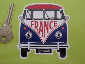 ◆送料無料◆ 海外 国旗 車 France Volkswagen フランス フォルクスワーゲン 80mm ステッカー