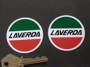 ◆送料無料◆ 海外 ラベルダ ロゴ Laverda 70mm 2枚セット ステッカー