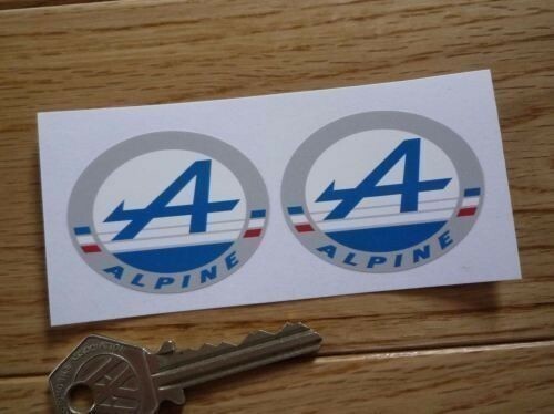 ◆送料無料◆ 海外 アルピーヌ ALPINE ルノー renault 50mm 2枚セット ステッカー