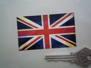 ◆送料無料◆ 海外 国旗 Union Jack Classic クラシック Flag ユニオンジャック 75mm 2枚セット ステッカー