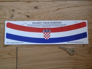 ◆送料無料◆ 海外 国旗 Croatia Flag Helmet Visor クロアチア ヘルメット バイザー 305mm ステッカー