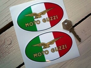 ◆送料無料◆ 海外 モトグッツィ イーグル moto GUZZI 150mm 2枚セット ステッカー